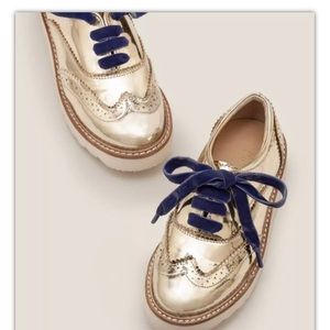 Mini Boden Brogues Gold kids shoes size 36 EUC